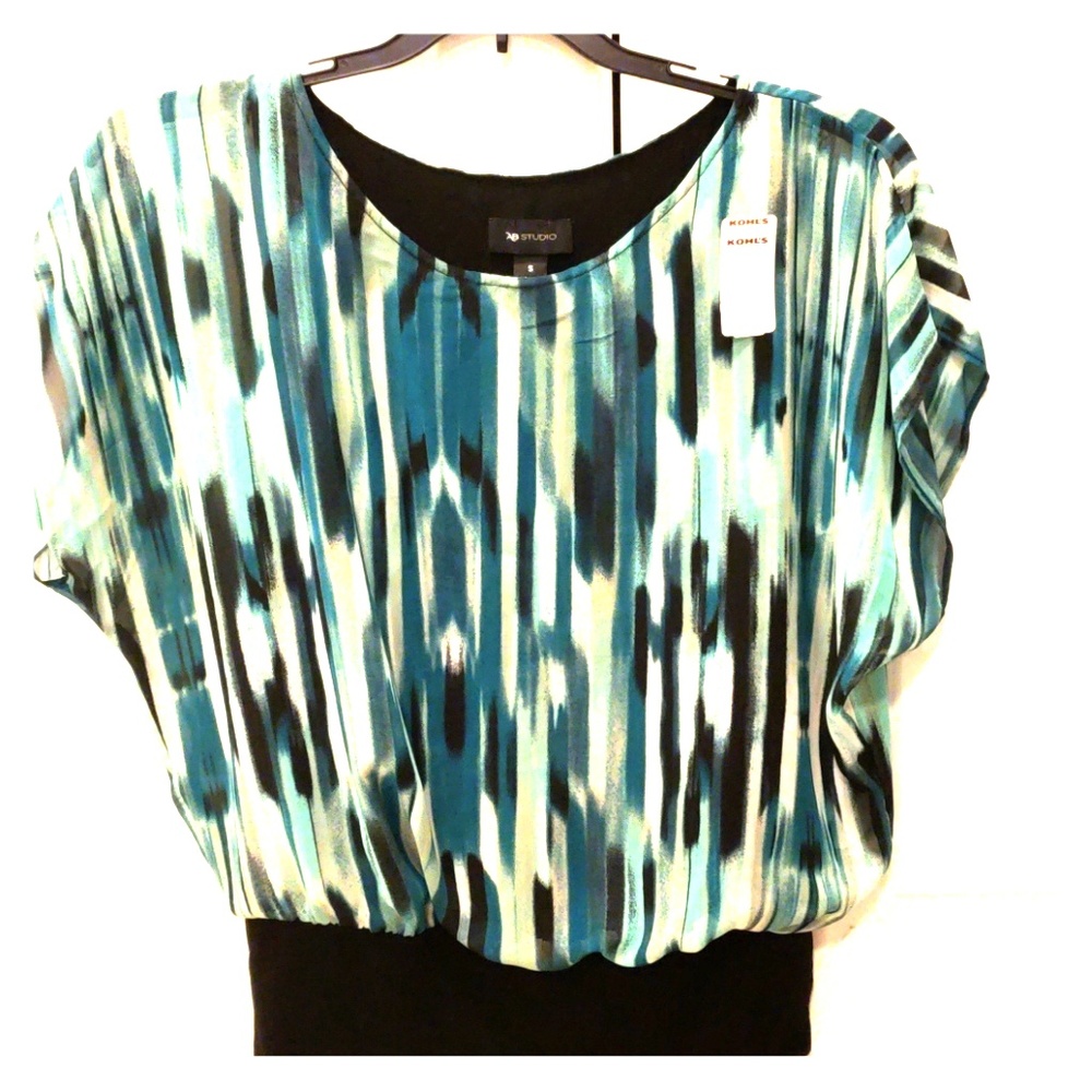 Ab studio short sleeved printed top